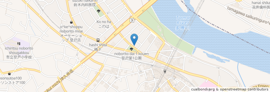 Mapa de ubicacion de 中村医院 en Jepun, 神奈川県, 川崎市, 多摩区.