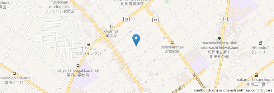 Mapa de ubicacion de 町田調理師専門学校 第二校舎 en Giappone, Tokyo, 町田市.