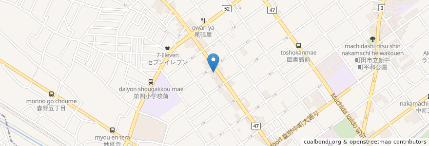 Mapa de ubicacion de 町田ファミリーチャペル en Japonya, 東京都, 町田市.