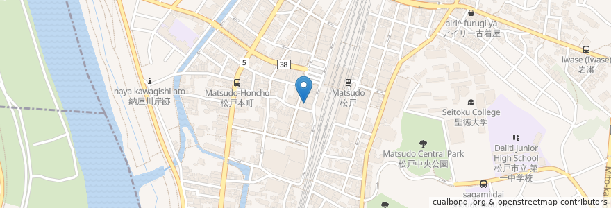 Mapa de ubicacion de Fritz en Japon, Préfecture De Chiba, 松戸市.
