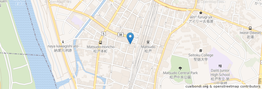 Mapa de ubicacion de TAPA's Bar en Japan, Präfektur Chiba, 松戸市.
