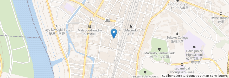 Mapa de ubicacion de 甘太郎 en اليابان, 千葉県, 松戸市.