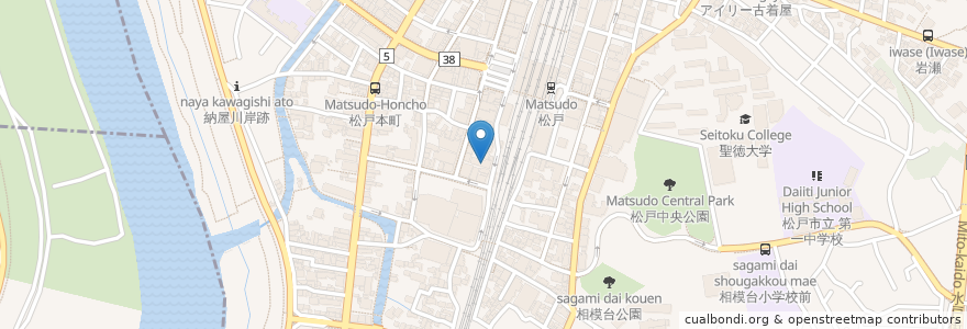 Mapa de ubicacion de 河合塾 en Jepun, 千葉県, 松戸市.