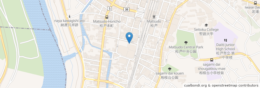 Mapa de ubicacion de 三菱東京UFJ銀行 en Japón, Prefectura De Chiba, Matsudo.