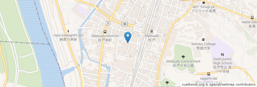 Mapa de ubicacion de かつや en 일본, 지바현, 松戸市.