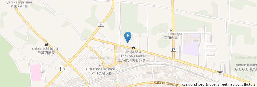 Mapa de ubicacion de 金ケ作自治会館 en Japan, Präfektur Chiba, 松戸市.