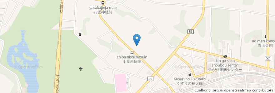 Mapa de ubicacion de 天真寺 en Japan, Chiba Prefecture, Matsudo.