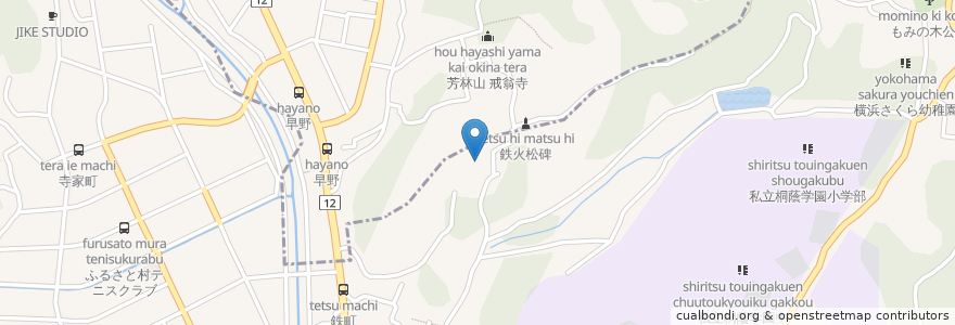 Mapa de ubicacion de 宗英寺 en 日本, 神奈川縣, 横滨市, 青葉区.