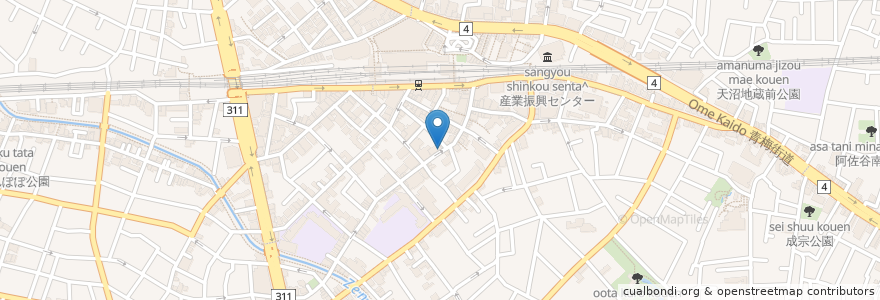 Mapa de ubicacion de 中華マツマル(Matsumaru) en 일본, 도쿄도, 杉並区.