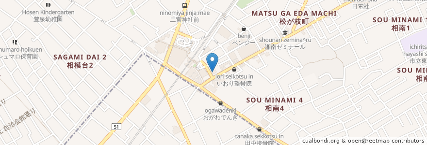 Mapa de ubicacion de 神奈川銀行 en 日本, 神奈川県, 相模原市, 南区.
