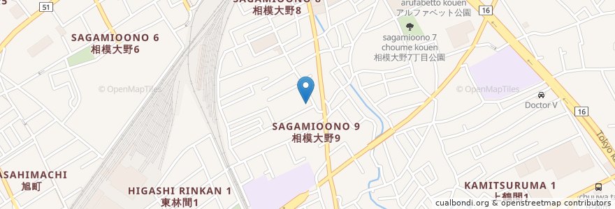 Mapa de ubicacion de 宗教真光 相模原小修験道場 en Jepun, 神奈川県, 相模原市, 南区.