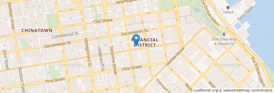 Mapa de ubicacion de Tadich Grill en Vereinigte Staaten Von Amerika, Kalifornien, San Francisco, San Francisco.