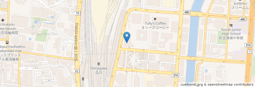 Mapa de ubicacion de 越後秘蔵麺無尽蔵 しながわ家 en اليابان, 東京都.
