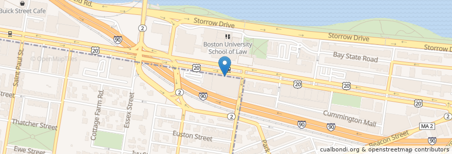 Mapa de ubicacion de Nud Pob en 美利坚合众国/美利堅合眾國, 马萨诸塞州 / 麻薩諸塞州 / 麻省, Norfolk County, Suffolk County, 波士顿 / 波士頓.