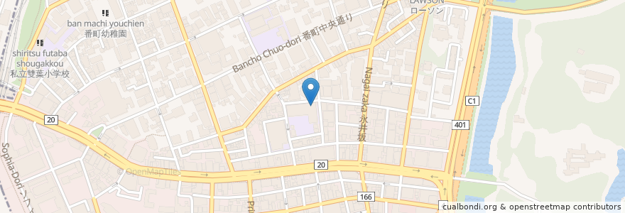 Mapa de ubicacion de 麹町プール en Japan, Tokio, 千代田区.