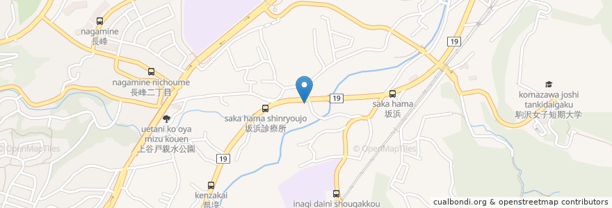 Mapa de ubicacion de 稲城市立病院附属 坂浜診療所 en ژاپن, 東京都, 稲城市.