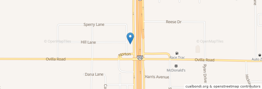 Mapa de ubicacion de Subway en Amerika Syarikat, Texas, Ellis County, Red Oak.