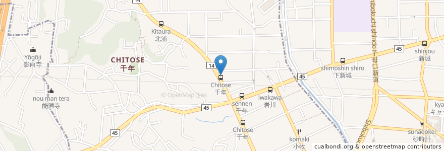 Mapa de ubicacion de ジョナサン en 日本, 神奈川県, 川崎市, 高津区.