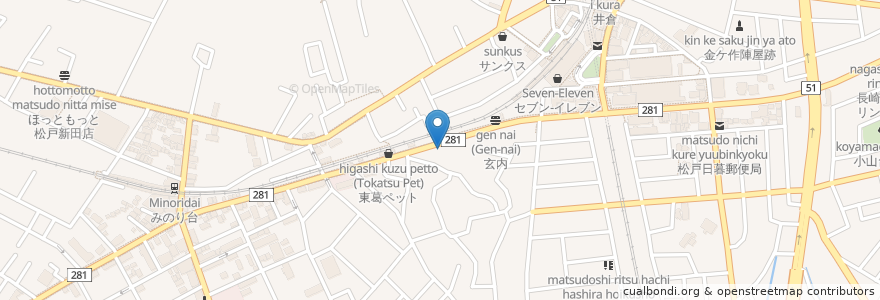 Mapa de ubicacion de ロッサィアム en Япония, Тиба, 松戸市.