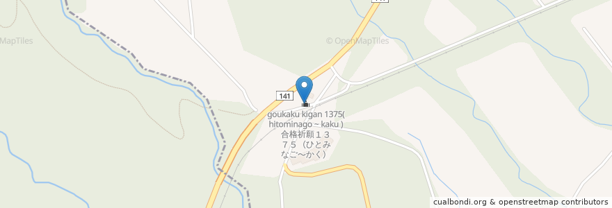 Mapa de ubicacion de 合格祈願１３７５（ひとみなご～かく） en اليابان, ناغانو, 南佐久郡, 南牧村.