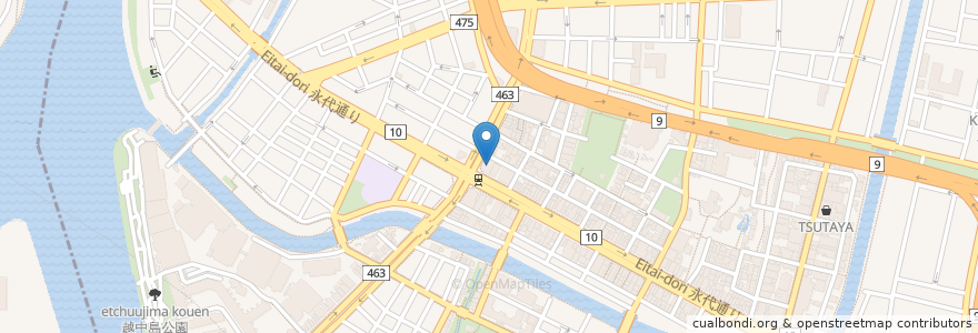 Mapa de ubicacion de 三菱UFJ銀行 en Japan, Tokio, 江東区.
