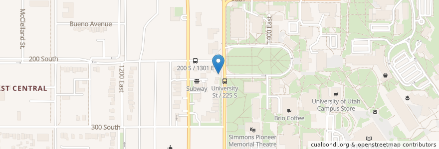 Mapa de ubicacion de Publik Ed's en Amerika Birleşik Devletleri, Utah, Salt Lake County, Salt Lake City.