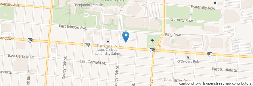 Mapa de ubicacion de St. Andrew's Lutheran Church and Campus Center en 미국, 와이오밍, Albany County, Laramie.