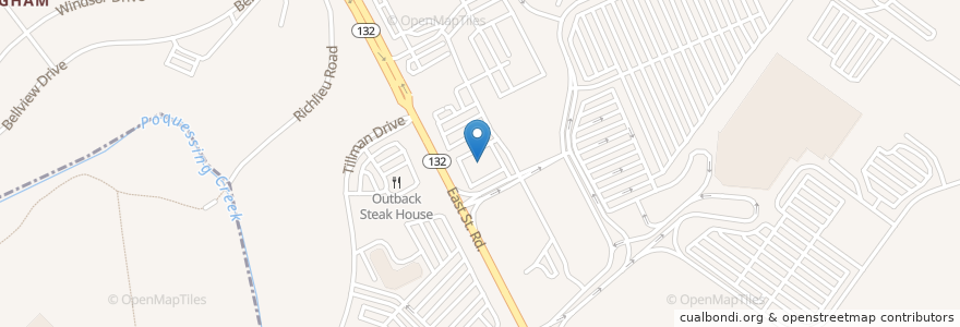 Mapa de ubicacion de Applebee's Neighborhood Grill & Bar en アメリカ合衆国, ペンシルベニア州, Bucks County, Bensalem Township.