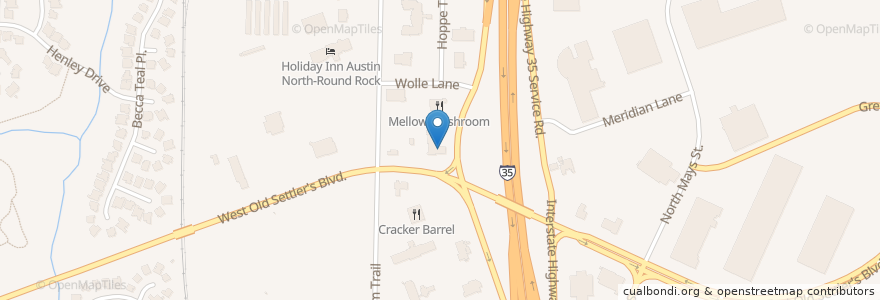 Mapa de ubicacion de Shell en United States, Texas, Round Rock, Williamson County.