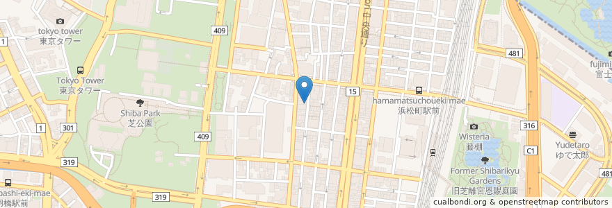 Mapa de ubicacion de ちゃい九炉 en 日本, 东京都/東京都, 港區.