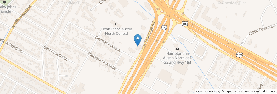 Mapa de ubicacion de Antonio's Tex-Mex en États-Unis D'Amérique, Texas, Travis County, Austin.