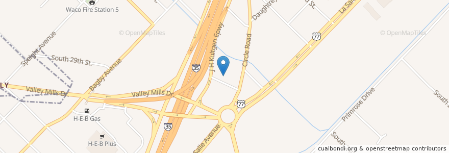 Mapa de ubicacion de Rudy's Country Store & BBQ en Verenigde Staten, Texas, Mclennan County, Waco.