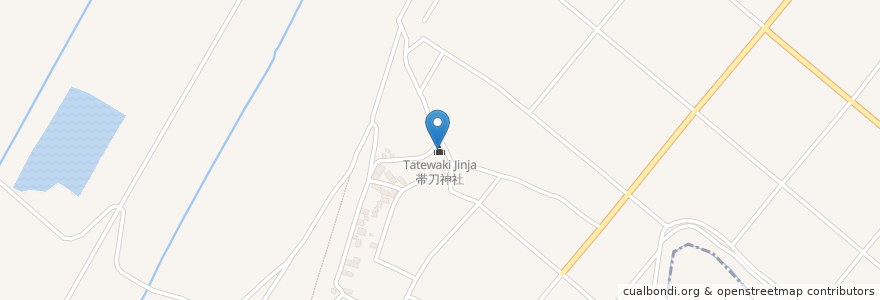 Mapa de ubicacion de 帯刀神社 en Japan, Präfektur Tochigi, 栃木市.
