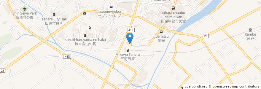 Mapa de ubicacion de 大谷屋食堂 en 日本, 愛知県, 田原市.