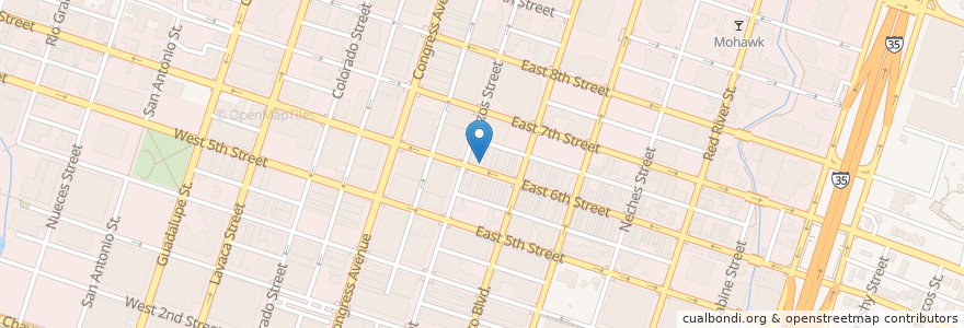 Mapa de ubicacion de B. D. Riley's Irish Pub & Restaurant en États-Unis D'Amérique, Texas, Travis County, Austin.