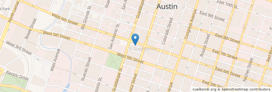 Mapa de ubicacion de Maiko Sushi en Estados Unidos Da América, Texas, Travis County, Austin.