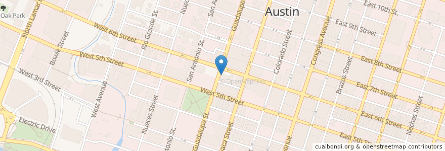 Mapa de ubicacion de Compass Bank en Estados Unidos De América, Texas, Travis County, Austin.