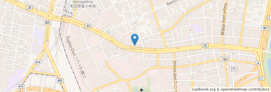 Mapa de ubicacion de 横浜家系ラーメン 港家 en Japón, Tokio, Chiyoda.