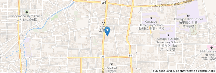 Mapa de ubicacion de 埼玉りそな銀行 en Япония, Сайтама, 川越市.