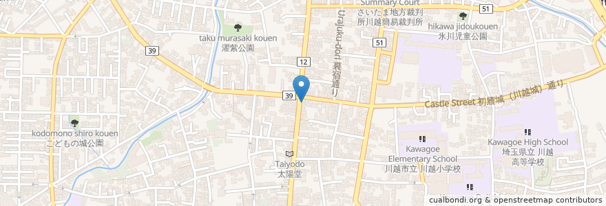 Mapa de ubicacion de cafe de COCO en 日本, 埼玉县, 川越市.