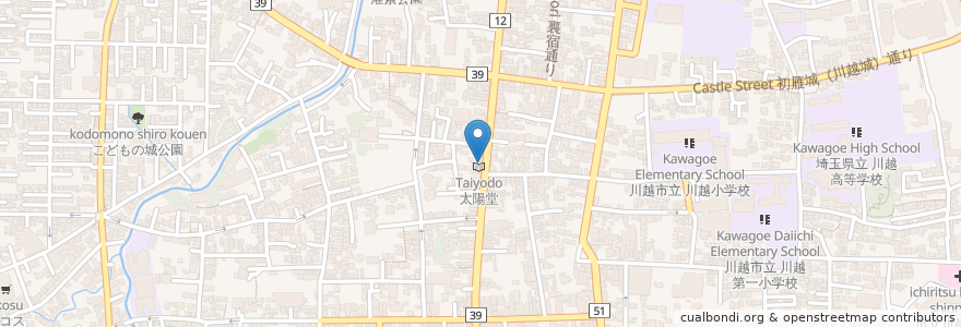 Mapa de ubicacion de 富士屋 en Japón, Prefectura De Saitama, 川越市.