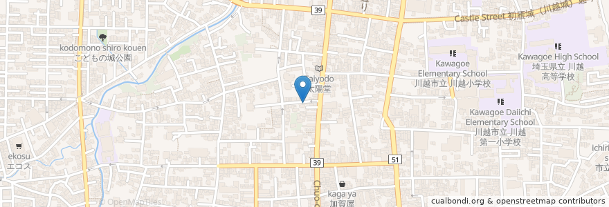 Mapa de ubicacion de 愛ちゃん en Giappone, Prefettura Di Saitama, 川越市.