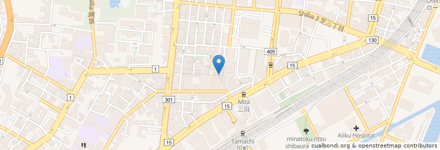 Mapa de ubicacion de ミネドラッグ en Japan, Tokyo, Minato.