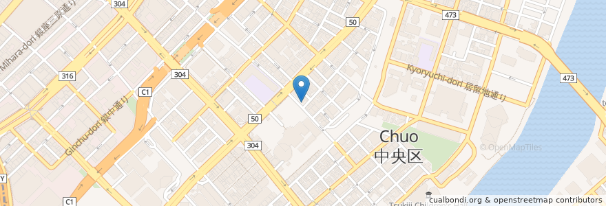 Mapa de ubicacion de ENEOS en Japan, Tokyo, Chuo.