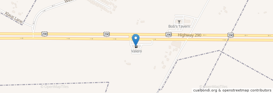 Mapa de ubicacion de Valero en Stati Uniti D'America, Texas, Elgin, Travis County.