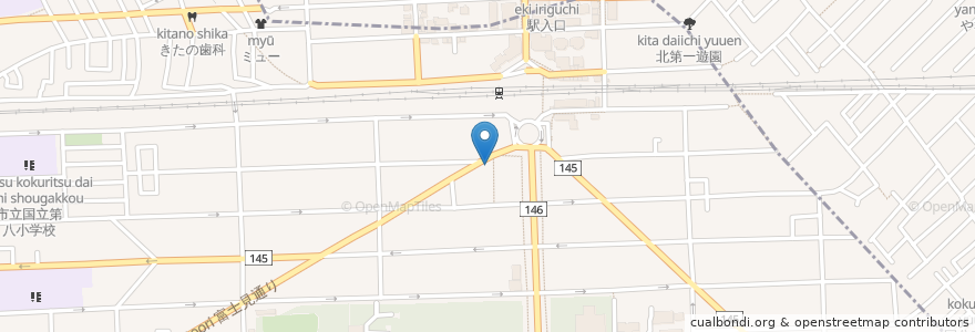 Mapa de ubicacion de マクドナルド 国立店 en 日本, 东京都/東京都, 国分寺市.