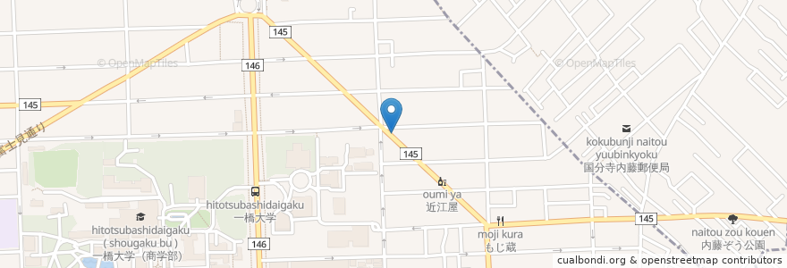 Mapa de ubicacion de おばこ en Japón, Tokio, Kokubunji.