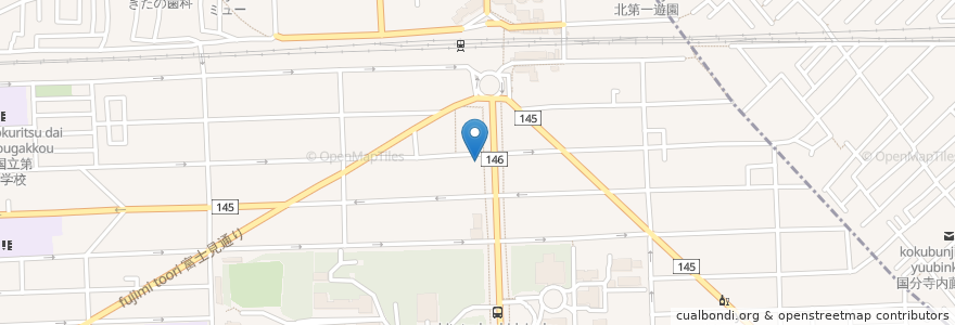 Mapa de ubicacion de 銀だこ en Japão, Tóquio, 国分寺市, 国立市.