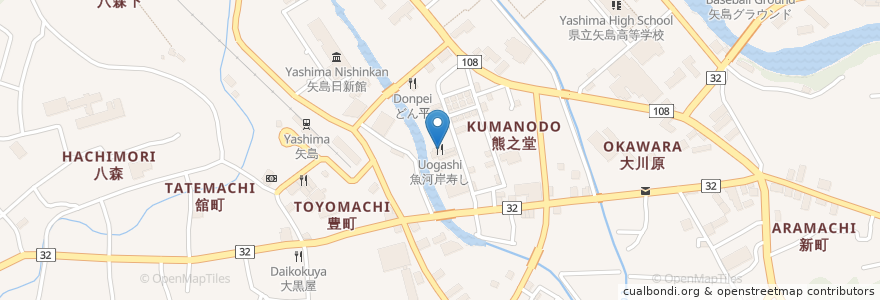 Mapa de ubicacion de 魚河岸寿し en Япония, Акита, 由利本荘市.