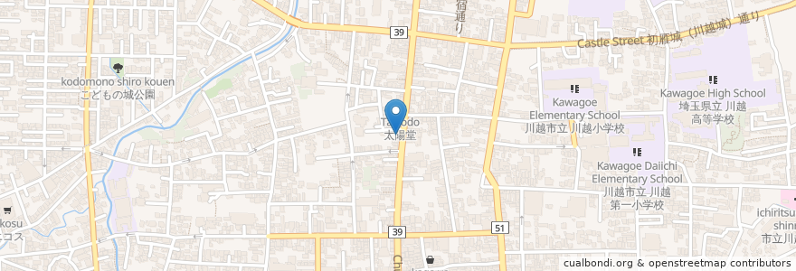 Mapa de ubicacion de 青い鳥 en Japon, Préfecture De Saitama, 川越市.